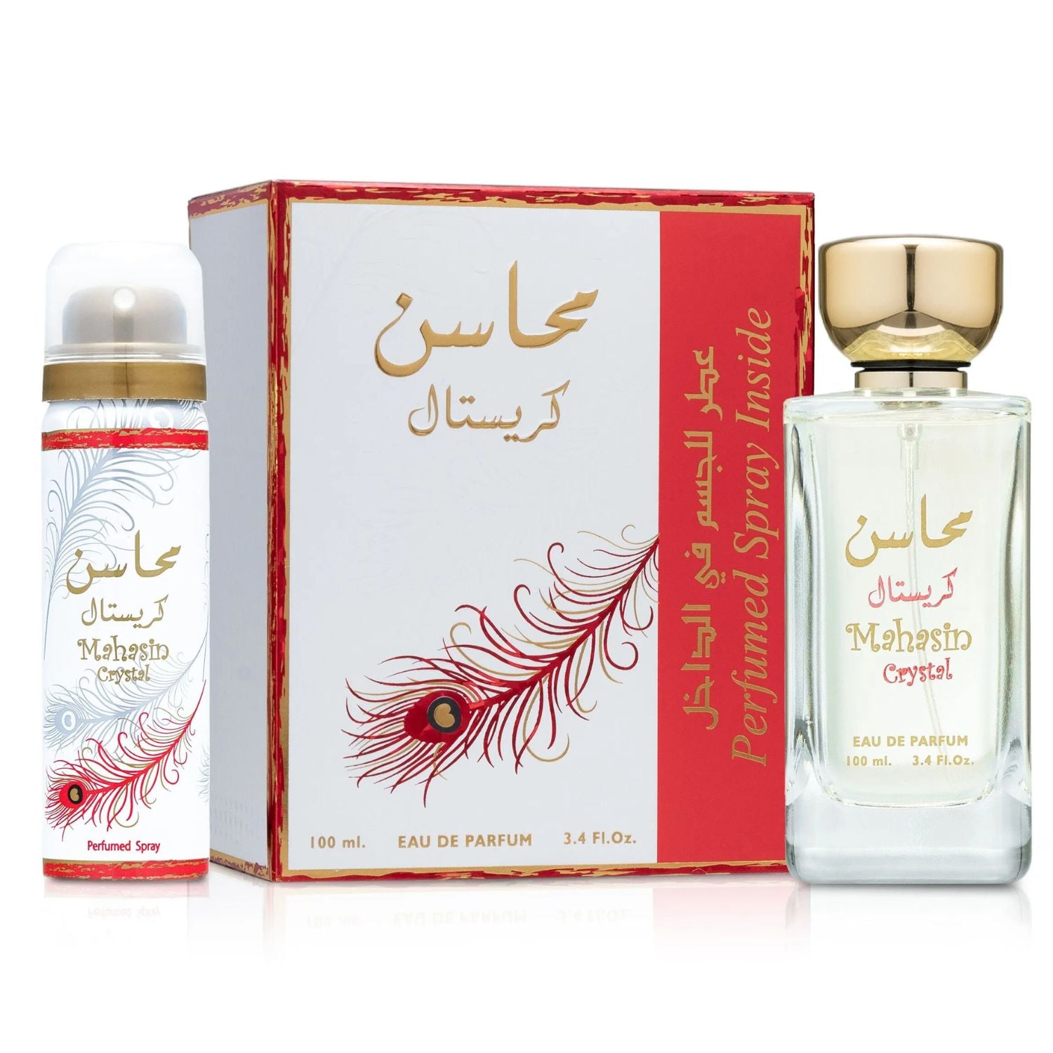 Lattafa Mahasin Crystal RED + Deo EDP 100ml